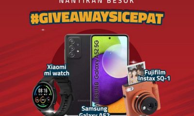 Giveaway Sicepat Berhadiah Fujifilm Instax SQ-1, Samsung A52 & Mi Watch
