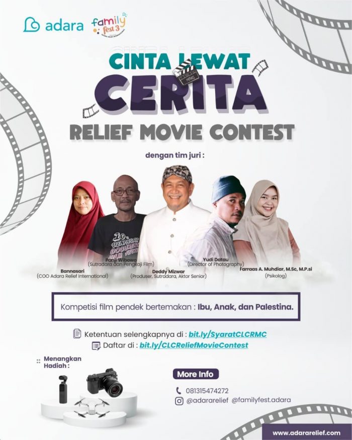 Lomba Film Pendek Adara Cinta Lewat Cerita Berhadiah Puluhan Juta