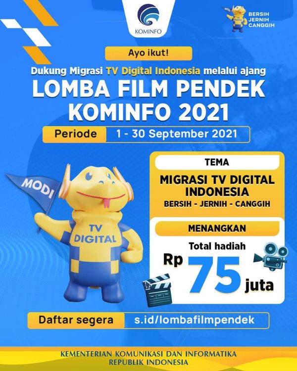 Lomba Film Pendek Migrasi TV Digital Kominfo Total Hadiah 75 Juta