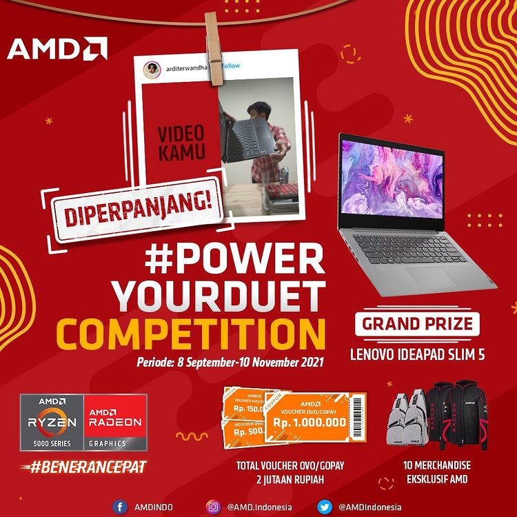 Lomba Video Power Your Duet Berhadiah Laptop Lenovo Ideapad Slim 5