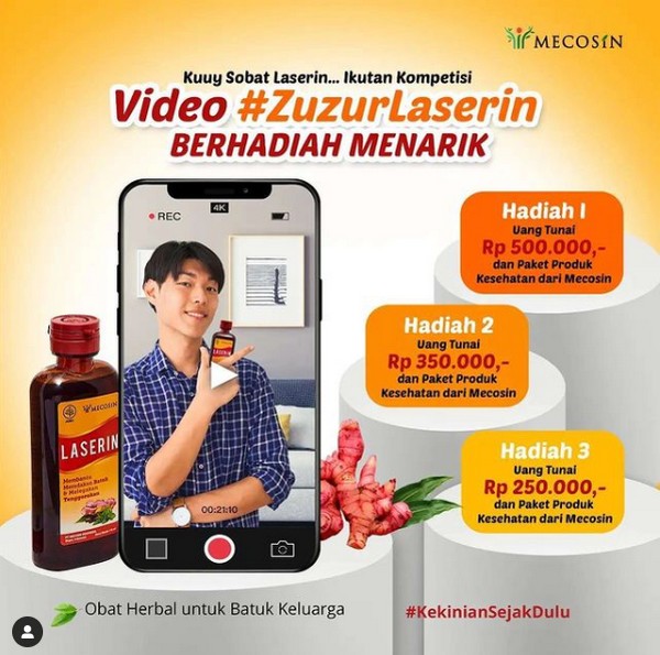 Lomba Video Zuzur Laserin Berhadiah Uang Tunai dan Paket Produk