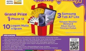 Promo Snack Fair Alfamidi Berhadiah iPhone 12, Tab A7 Lite & Emas