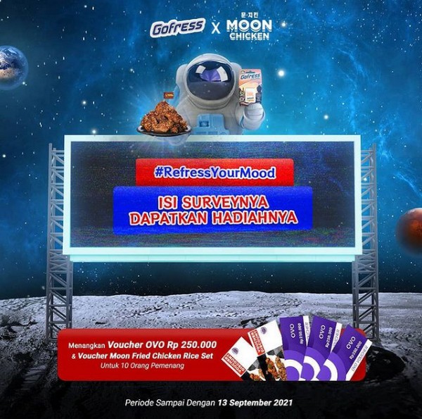 Survei Online Gofress x Moon Chicken Berhadiah OVO & Voucher Makan