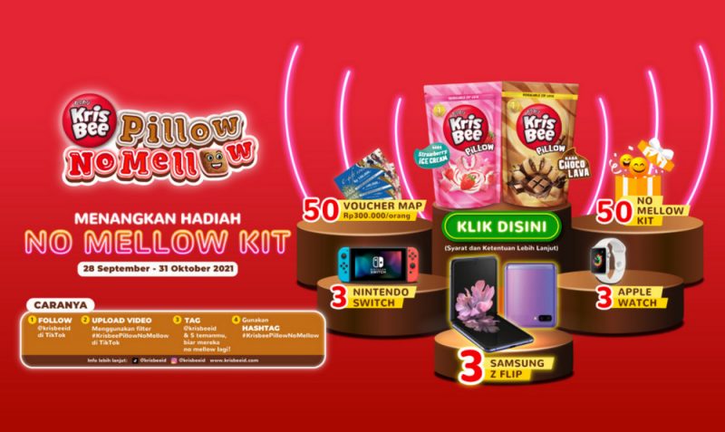 TikToK Challenge Krisbee Pillow No Mellow Hadiah 3 SAMSUNG Z FLIP