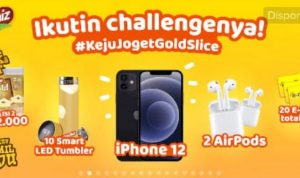 TikTok Challenge Keju Joget Gold Slice Berhadiah iPhone 12, Airpods, dll
