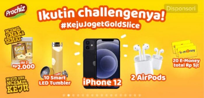 TikTok Challenge Keju Joget Gold Slice Berhadiah iPhone 12, Airpods, dll