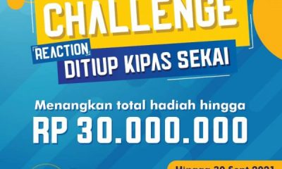 Twibbon Challenge ini akan berlangsung hingga akhir september 2021. Yuk sobat, ikutan Challenge Twibbon Reaction "Ditiup Kipas Sekai" dan dapatkan ratusan hadiah menarik. Jika kamu butuh informasi lebih lanjut, kamu bisa swipe slide gambar diatas.