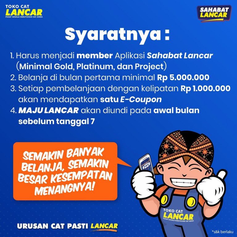 Undian MAJU LANCAR Berhadiah 10 Juta Per Bulan