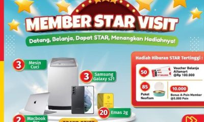 Undian STAR Visit Alfamart Grand Prize Macbook Pro, Samsung S21, dll