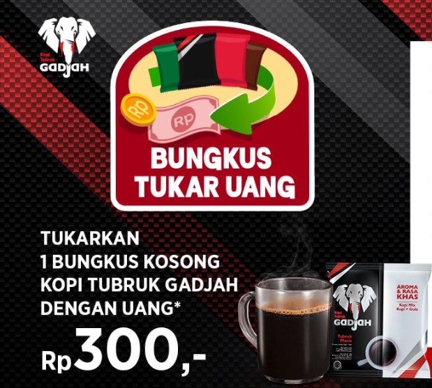 Promo Tukar Bungkus Kopi Gadjah & Caffino Jadi Uang