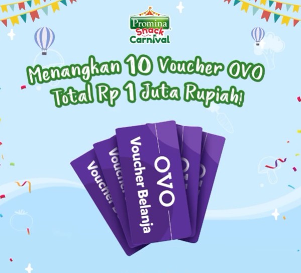 Kuis Promina Snack Carnival Berhadiah Voucher OVO Total 1 Juta