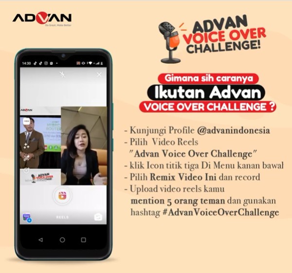Advan Voice Over Challenge Berhadiah Router, HP & Uang Jutaan Rupiah