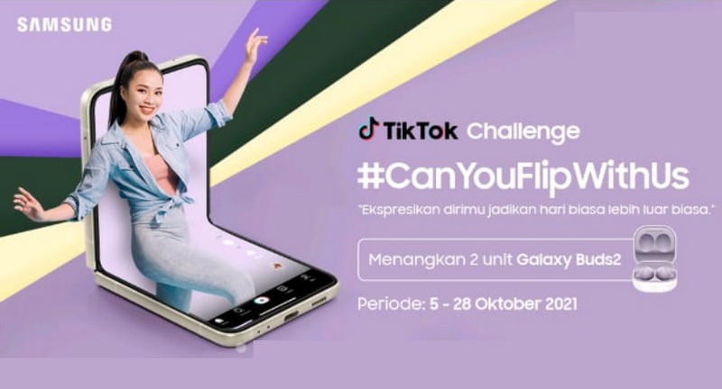 Flip With Us TikTok Challenge Berhadiah Samsung Galaxy Buds2