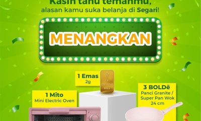 Giveaway Segari 10.10 Berhadiah Emas, Mito Oven Mini dan Pan Wok