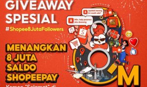 Giveaway Shopee 8 Juta Followers Berhadiah Saldo Total 8 Juta Rupiah