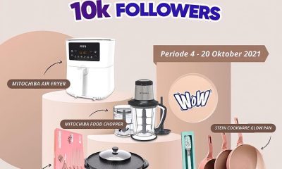 Giveaway WOW Goes To 10K Follower Berhadiah Air Fryer & Alat Dapur