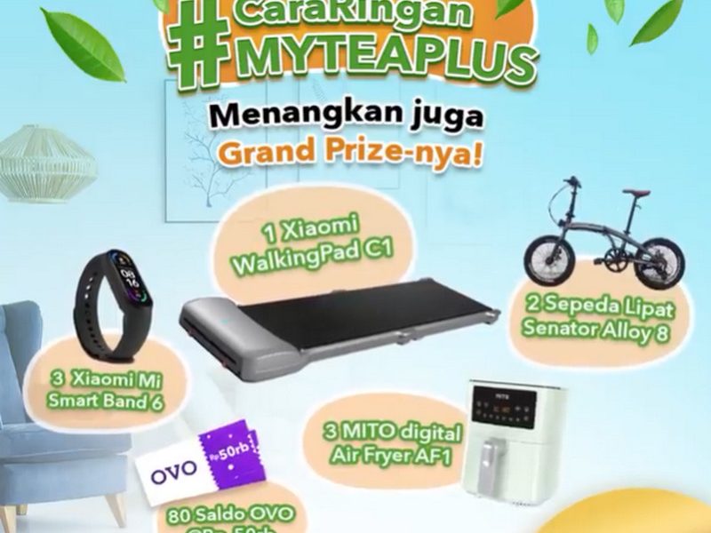 Lomba Cara Ringan MyTea Plus Berhadiah WalkingPad C1, Sepeda Lipat, dll
