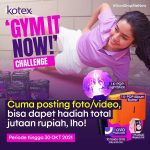 Kotex Gym It Now Challenge Berhadiah Huawei Watch Fit, Saldo, dll (1)