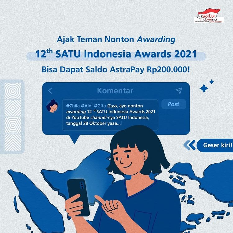 Kuis Ajak Teman Nonton SATU Indonesia Awards Hadiah Total 4 Juta