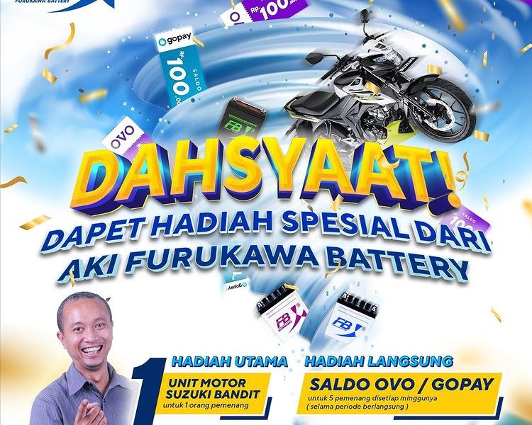 Kuis Aki Furukawa Battery Berhadiah 1 unit Motor SUZUKI Bandit