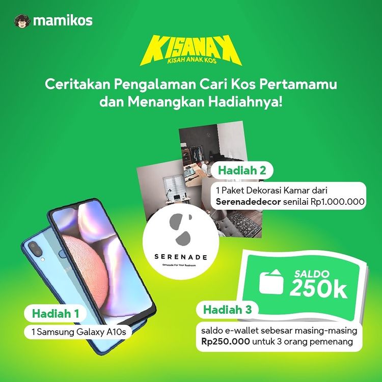 Kuis Cerita Cari Kos Pertama Berhadiah SAMSUNG Galaxy A10s