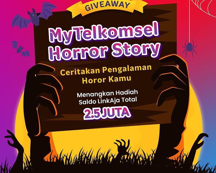Kuis Cerita Horor MyTelkomsel Berhadiah Saldo LinkAJa Total 2.5 Juta