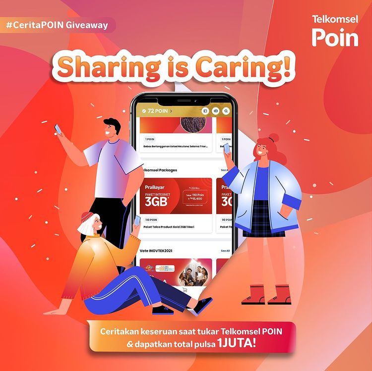 Kuis Cerita POIN Telkomsel Berhadiah Pulsa Gratis Untuk 20 Pemenang