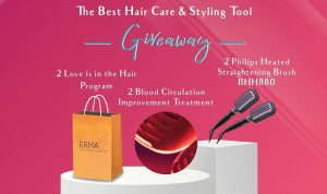 Kuis ERHA Ultimate Berhadiah 2 Philips Heated Straightening Brush BHH880