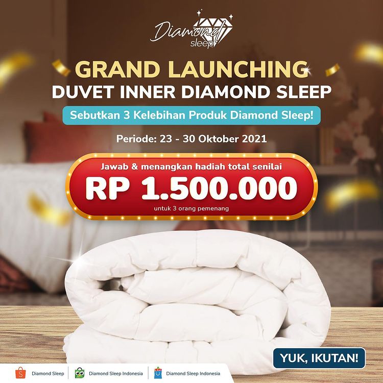 Kuis Grand Launching Duvet Inner Berhadiah Total 1.5 Juta Rupiah