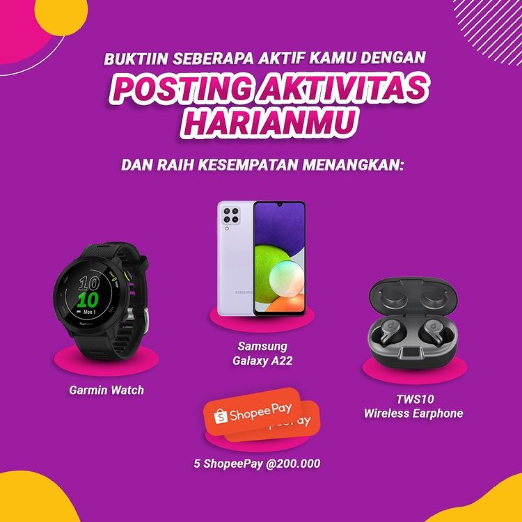 Hadiah Kuis IG Story Jaga Diri Enervon Active Berhadiah SAMSUNG A22, Garmin, dll