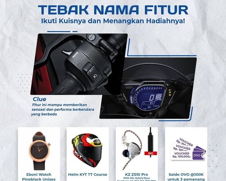 Kuis IG Tebak Nama Fitur CBR250RR Berhadiah Jam, Helm, OVO, dll