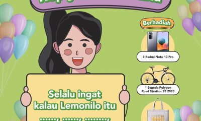 Kuis Lemonilo Anniver5sary Berhadiah 3 Xiaomi Note 10 Pro, Sepeda & Hampers