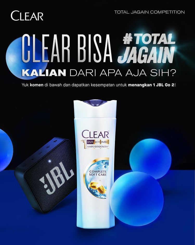 Kuis Shampoo Clear Total Jagain Berhadiah Speaker JBL GO 2