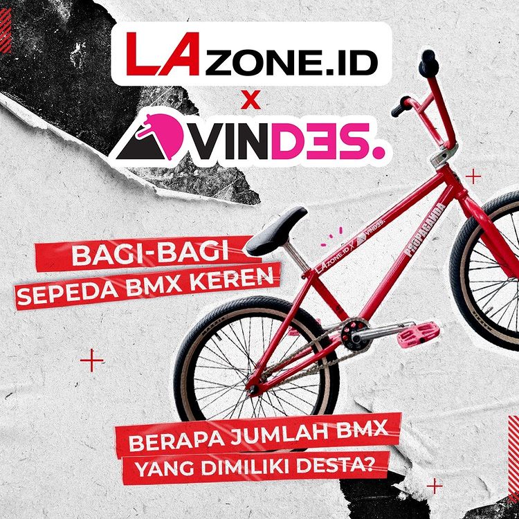 Kuis Tebak Jumlah BMX Milik Desta Berhadiah 1 unit Sepeda BMX Spesial