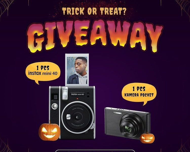 Kuis Trick Or Treat Fujishop Berhadiah Kamera Instax Mini 40 & Pocket