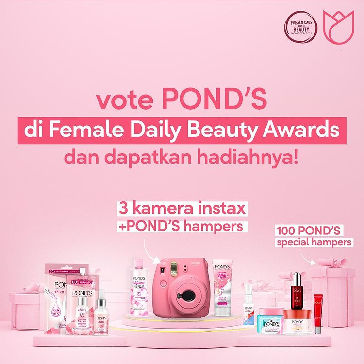 Kuis Vote Pond's Beauty Awards Berhadiah 3 Kamera Instax & 100 Hampers