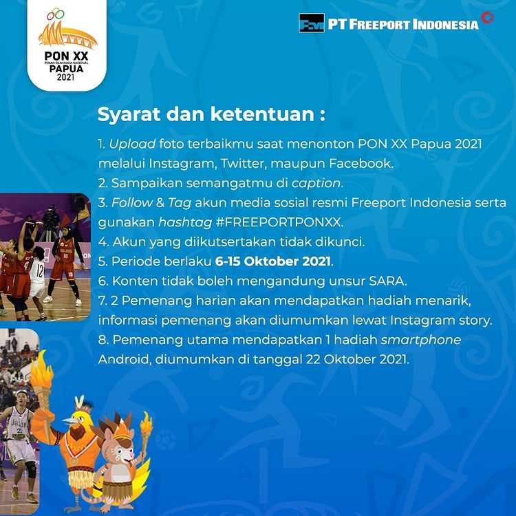 Mekanisme Lomba Foto Freeport PON XX Berhadiah Smartphone Android (1)