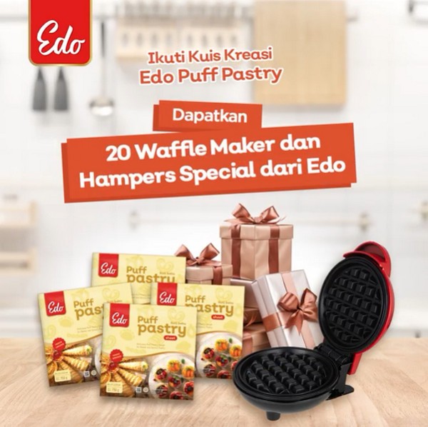 Lomba Kreasi Edo Puff Pastry Berhadiah 20 Wafle Maker + Hampers