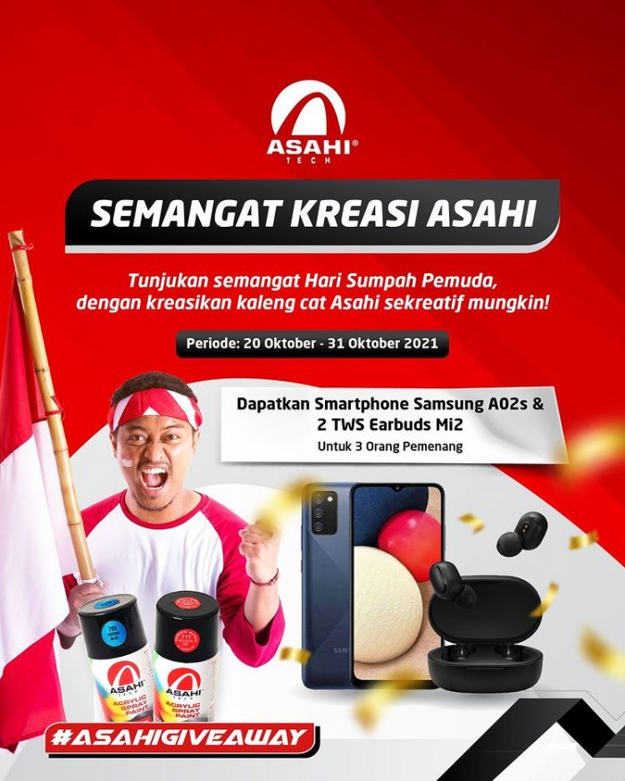 Lomba Kreasi Kaleng Cat Asahi Berhadiah HP SAMSUNG A02s