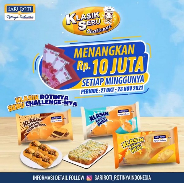 Lomba Kreasi Sari Roti Klasik Berhadiah Total 10 Juta Setiap Minggu