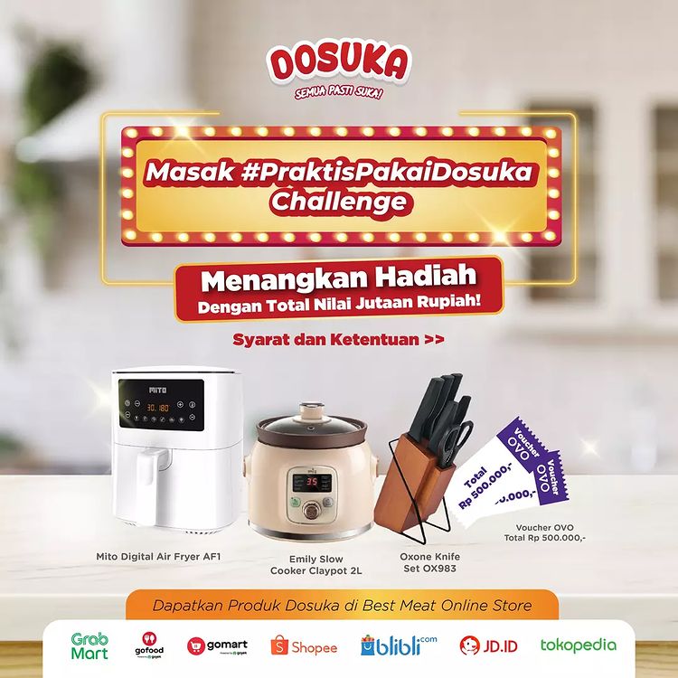 Lomba Masak Praktis Pakai Dosuka Berhadiah Air Fryer, Slow Cooker, dll