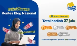 Lomba Menulis Blog Buku Warung Berhadiah Total 27 Juta Rupiah