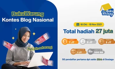 Lomba Menulis Blog Buku Warung Berhadiah Total 27 Juta Rupiah