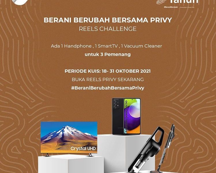 Lomba Reels Berani Berubah Hadiah HP 5G,TV & Vacuum Cleaner