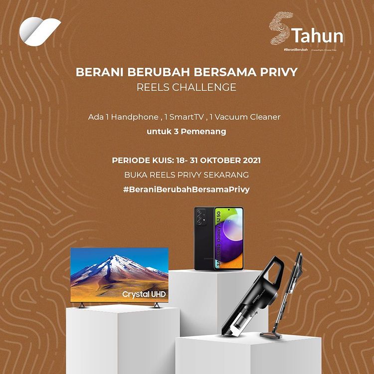 Lomba Reels Berani Berubah Hadiah HP 5G,TV & Vacuum Cleaner