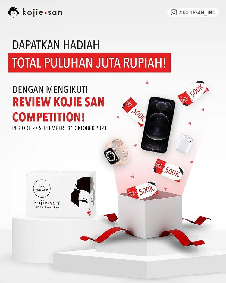 Lomba Review Kojie San Berhadiah iPhone 12 Pro, Apple Watch, Airpods, dll