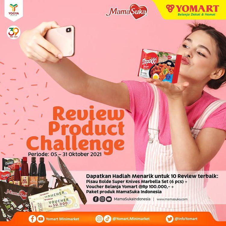 MamaSuka Indonesia berkolaborasi dengan Yomart Minimarket untuk ngadain Lomba Review Produk-produk Mamasuka yang ada di Yomart. Untuk kamu yang sering belanja di Yomart, langsung saja ikutan sob.