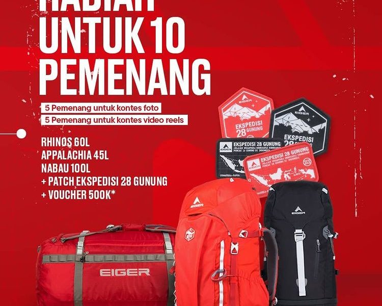 Hadiah Lomba Sumpah Pemuda Berhadiah Produk Eiger Ekspedisi 28 Gunung