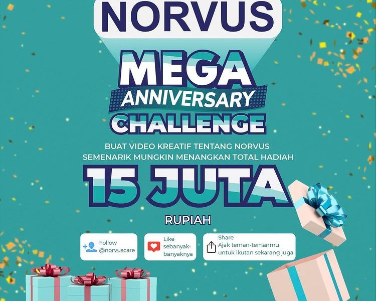 Lomba Video Filter NORVUS Mega Anniversary Total Hadiah 15 Juta Rupiah