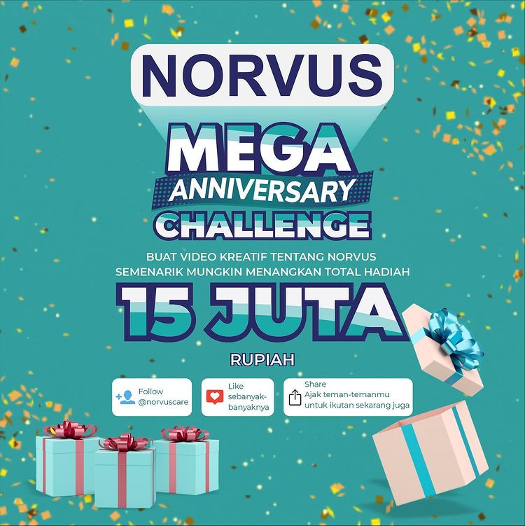 Lomba Video Filter NORVUS Mega Anniversary Total Hadiah 15 Juta Rupiah